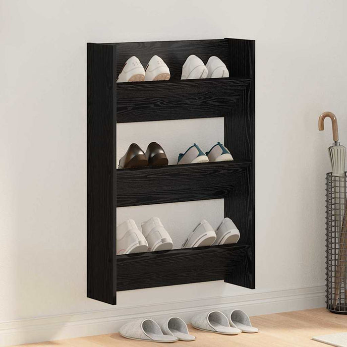 Dulap pentru pantofi Stejar Negru 60 x 18 x 90 cm Lemn compozit - WALTI WALTI
