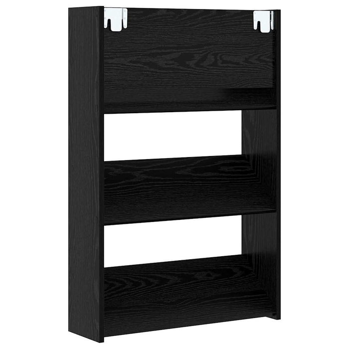 Dulap pentru pantofi cu raft 2 pcs Stejar Negru 60 x 18 x 90 cm - WALTI WALTI
