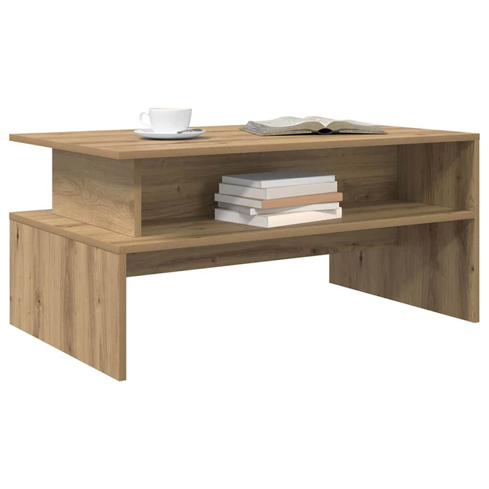 Masă de cafea stejar artizanal 90 x 55 x 42.5 cm Lemn compozit - WALTI WALTI