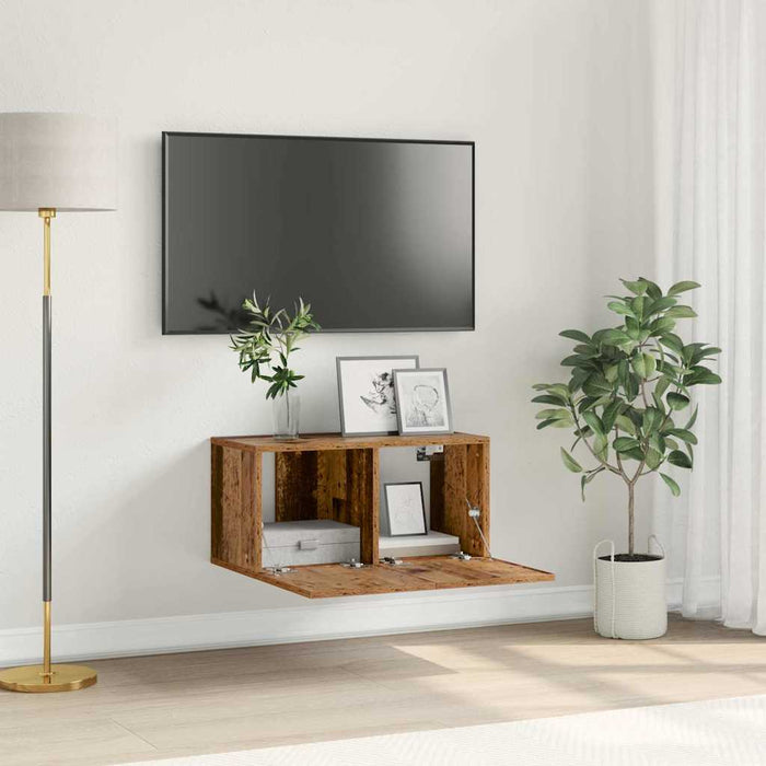 Set comodă TV Pe perete Maro 60 x 30 x 30 cm Lemn compozit - WALTI WALTI
