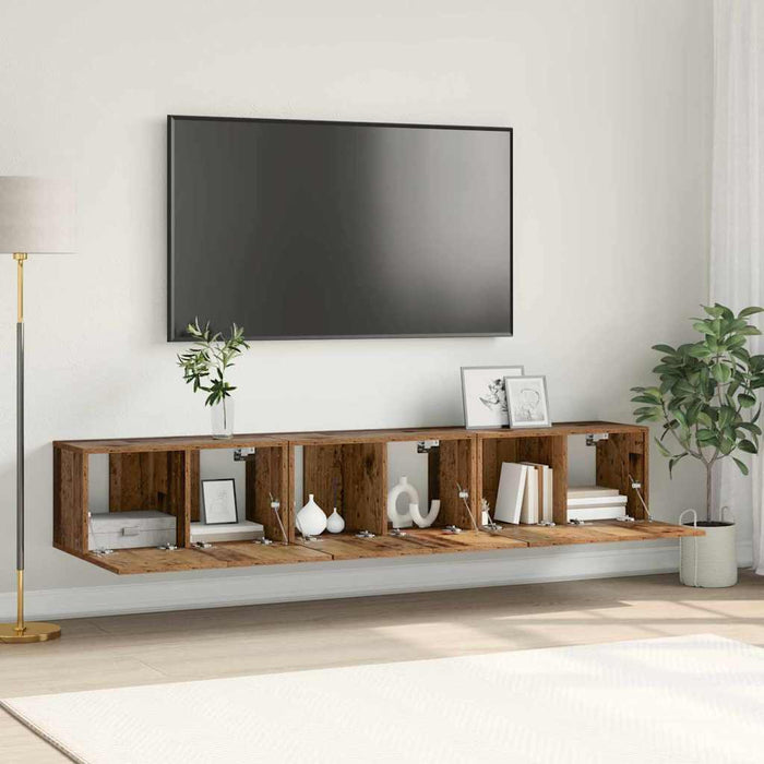 Set comodă TV 3 pcs Maro 60 x 30 x 30 cm Lemn compozit - WALTI WALTI