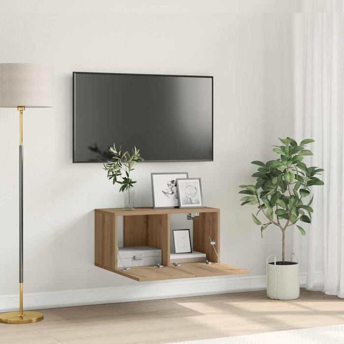 Set comodă TV Pe perete Maro 60 x 30 x 30 cm Lemn compozit - WALTI WALTI