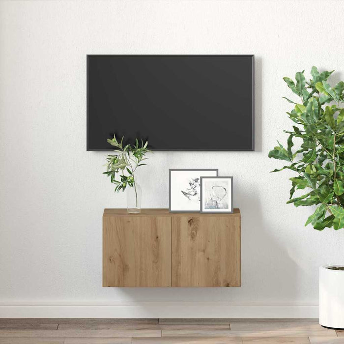 Set comodă TV Pe perete Maro 60 x 30 x 30 cm Lemn compozit - WALTI WALTI