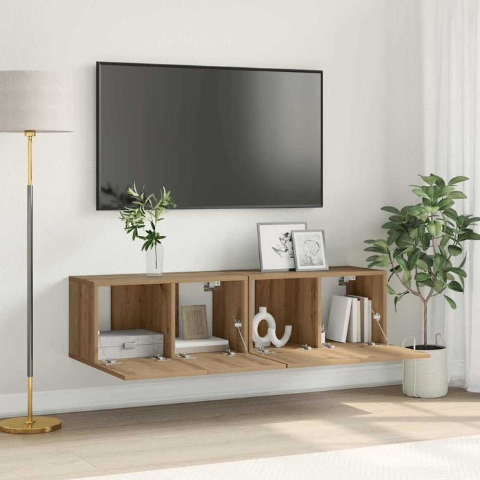 Set comodă TV 2 pcs Maro 60 x 30 x 30 cm Lemn compozit - WALTI WALTI