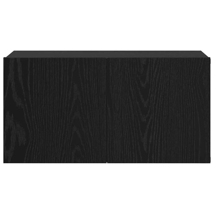 Set comodă TV Pe perete Negru 60 x 30 x 30 cm Lemn compozit - WALTI WALTI