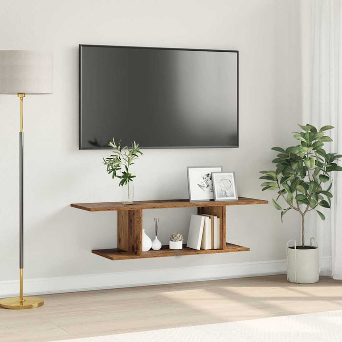 Set comodă TV Pe perete Maro 103 x 30 x 26,5 cm Lemn compozit - WALTI WALTI