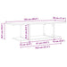 Set comodă TV Pe perete Maro 103 x 30 x 26,5 cm Lemn compozit - WALTI WALTI