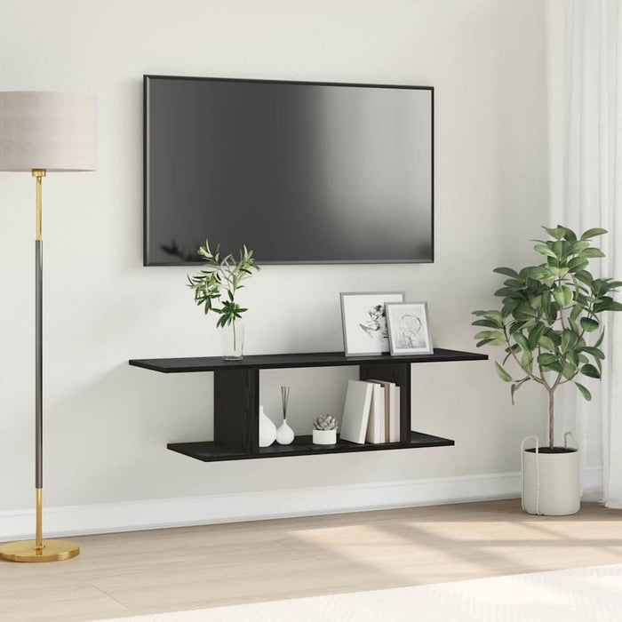 Set comodă TV Pe perete Negru 103 x 30 x 26,5 cm Lemn compozit - WALTI WALTI