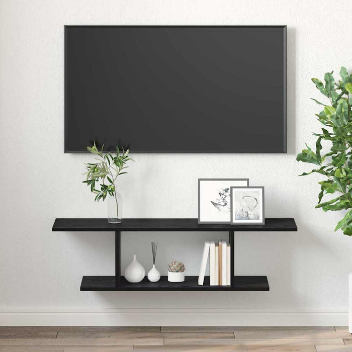 Set comodă TV Pe perete Negru 103 x 30 x 26,5 cm Lemn compozit - WALTI WALTI