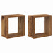 Rafturi de perete cu raft 2 pcs Lemn vechi 26 x 15 x 26 cm - WALTI WALTI