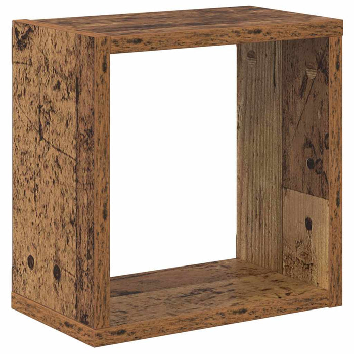 Rafturi de perete cu raft 2 pcs Lemn vechi 26 x 15 x 26 cm - WALTI WALTI
