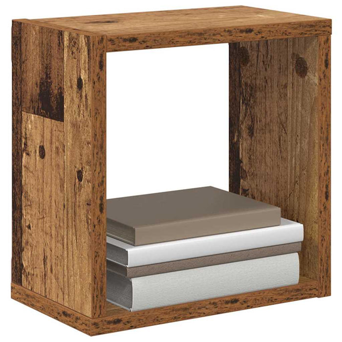 Rafturi de perete cu raft 2 pcs Lemn vechi 26 x 15 x 26 cm - WALTI WALTI