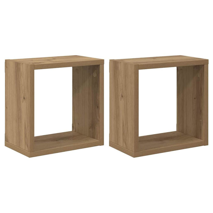 Rafturi de perete 2 pcs stejar artizanal 26 x 15 x 26 cm - WALTI WALTI