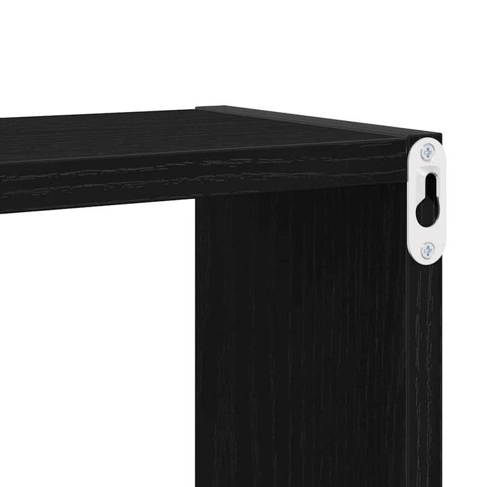 Rafturi de perete cu raft 4 pcs Stejar negru 26 x 15 x 26 cm - WALTI WALTI