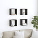 Rafturi de perete cu raft 4 pcs Stejar negru 26 x 15 x 26 cm - WALTI WALTI