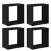 Rafturi de perete cu raft 4 pcs Stejar negru 26 x 15 x 26 cm - WALTI WALTI