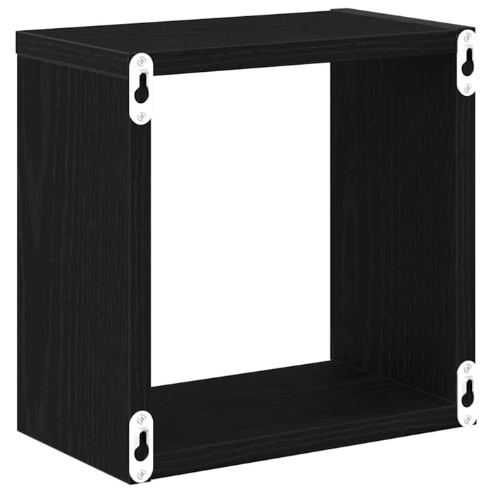 Rafturi de perete cu raft 4 pcs Stejar negru 26 x 15 x 26 cm - WALTI WALTI