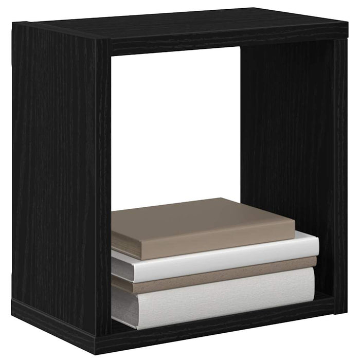 Rafturi de perete cu raft 4 pcs Stejar negru 26 x 15 x 26 cm - WALTI WALTI
