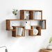 Raft de perete cu raft Lemn vechi 82 x 15 x 51 cm Lemn compozit - WALTI WALTI