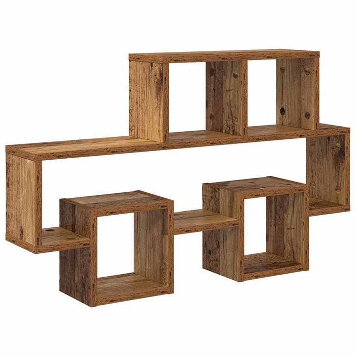 Raft de perete cu raft Lemn vechi 82 x 15 x 51 cm Lemn compozit - WALTI WALTI