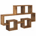 Raft de perete cu raft Lemn vechi 82 x 15 x 51 cm Lemn compozit - WALTI WALTI