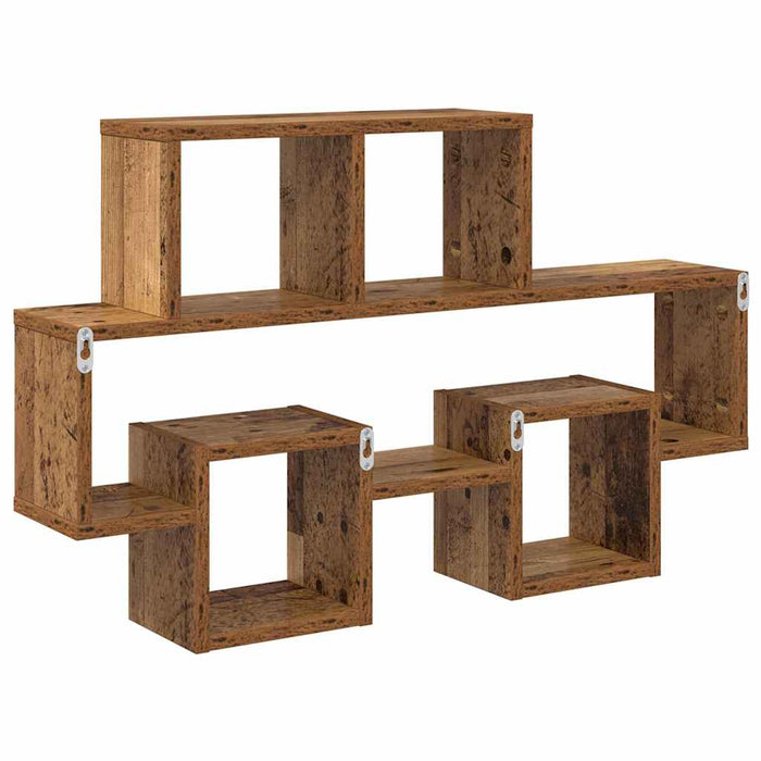 Raft de perete cu raft Lemn vechi 82 x 15 x 51 cm Lemn compozit - WALTI WALTI