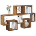 Raft de perete cu raft Lemn vechi 82 x 15 x 51 cm Lemn compozit - WALTI WALTI