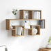 Raft de perete stejar artizanal 82 x 15 x 51 cm Lemn compozit - WALTI WALTI
