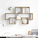 Raft de perete stejar artizanal 82 x 15 x 51 cm Lemn compozit - WALTI WALTI