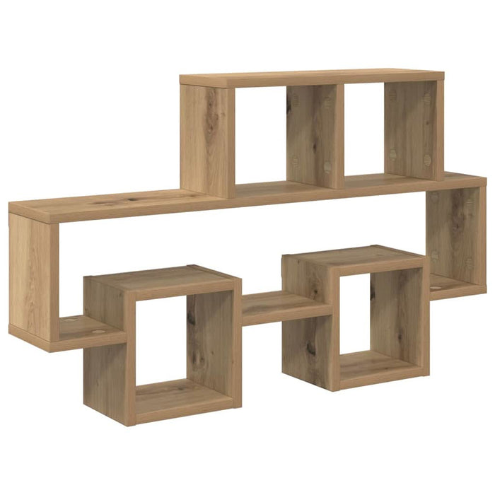 Raft de perete stejar artizanal 82 x 15 x 51 cm Lemn compozit - WALTI WALTI