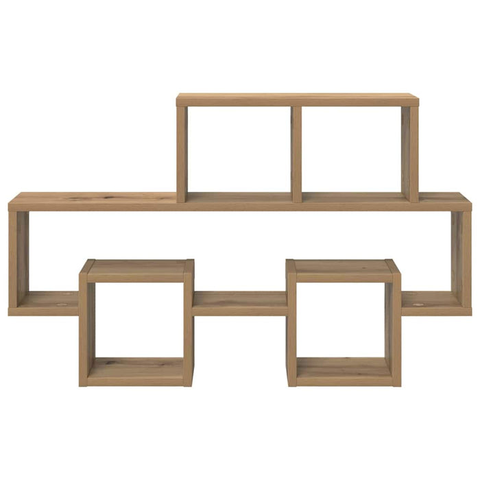 Raft de perete stejar artizanal 82 x 15 x 51 cm Lemn compozit - WALTI WALTI