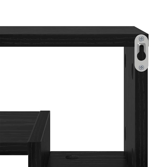 Raft de perete Stejar negru 82 x 15 x 51 cm Lemn compozit - WALTI WALTI