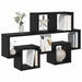 Raft de perete Stejar negru 82 x 15 x 51 cm Lemn compozit - WALTI WALTI