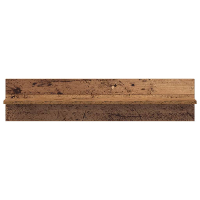 Șemele de perete cu raft 2 pcs Lemn vechi 80 x 11.5 x 18 cm - WALTI WALTI