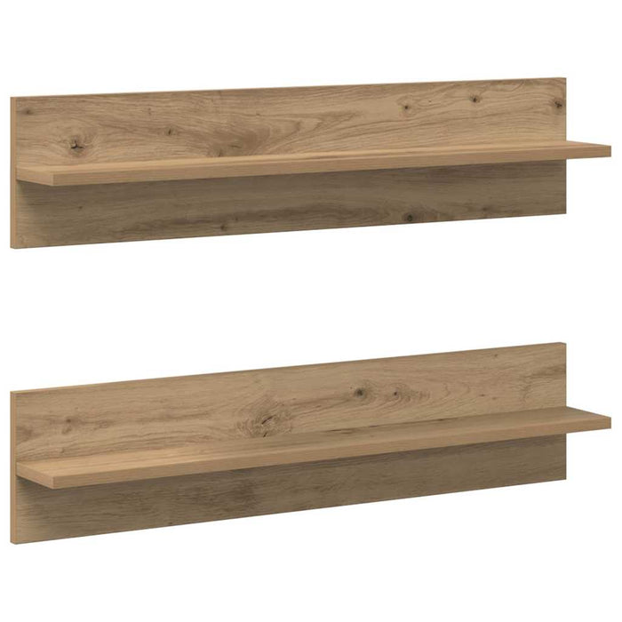 Șemele de perete 2 pcs stejar artizanal 80 x 11.5 x 18 cm - WALTI WALTI