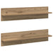 Șemele de perete 2 pcs stejar artizanal 80 x 11.5 x 18 cm - WALTI WALTI