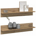 Șemele de perete 2 pcs stejar artizanal 80 x 11.5 x 18 cm - WALTI WALTI