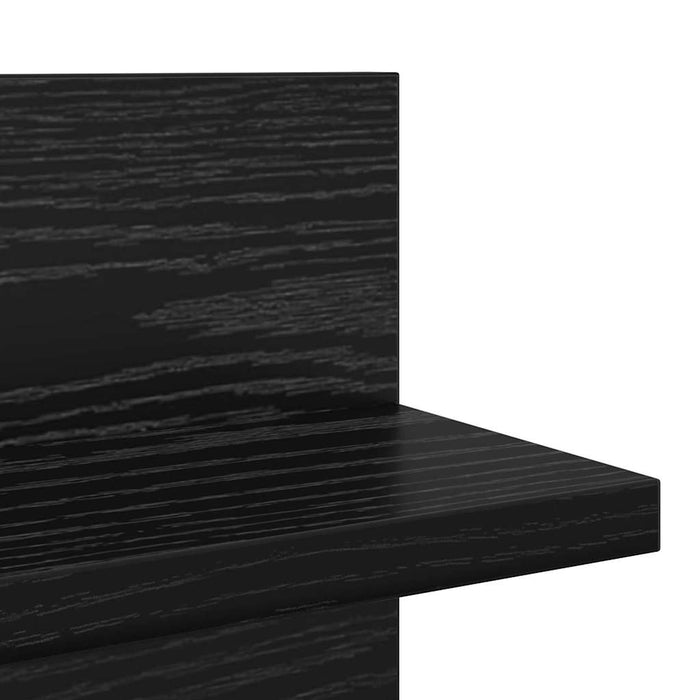 Șemele de perete cu raft 2 pcs Stejar negru 80 x 11.5 x 18 cm - WALTI WALTI