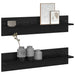 Șemele de perete cu raft 2 pcs Stejar negru 80 x 11.5 x 18 cm - WALTI WALTI