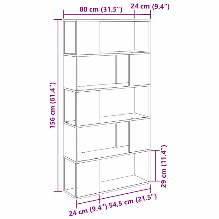 Set comodă TV Pe perete Maro 80 x 24 x 156 cm Lemn compozit - WALTI WALTI