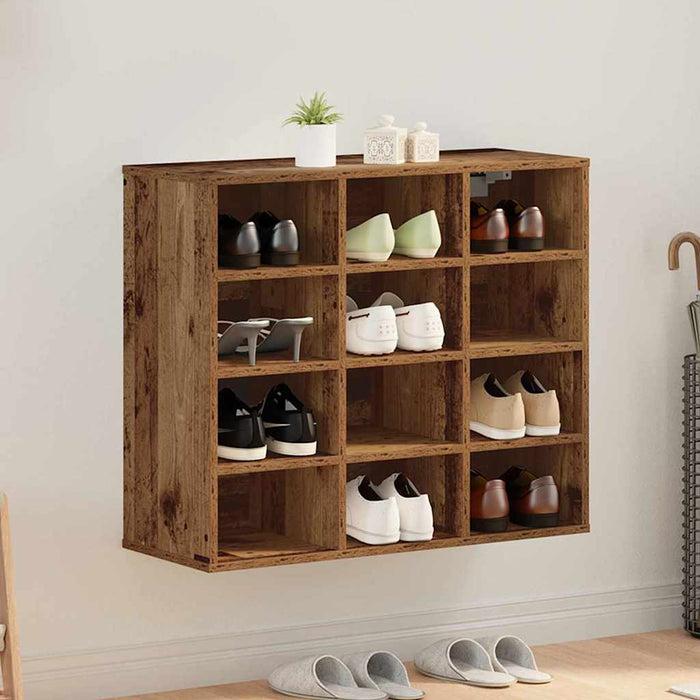 Dulap pentru pantofi Lemn vechi 77,5 x 30 x 67 cm Lemn compozit - WALTI WALTI