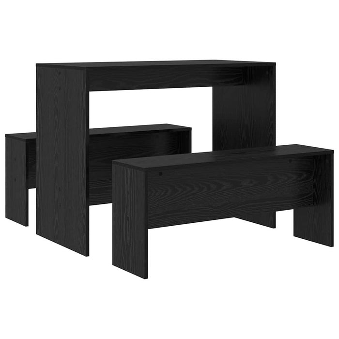 Set de dining 2 pcs Stejar negru Lemn compozit - WALTI WALTI