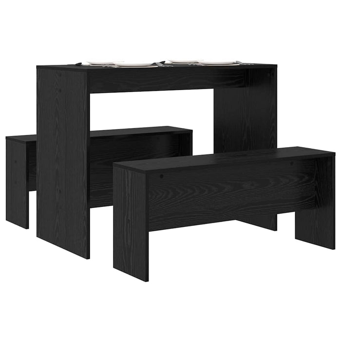 Set de dining 2 pcs Stejar negru Lemn compozit - WALTI WALTI