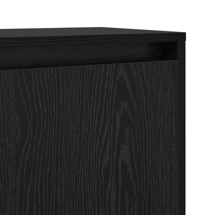 Bufet Stejar Negru 97 x 29 x 75 cm Lemn compozit - WALTI WALTI