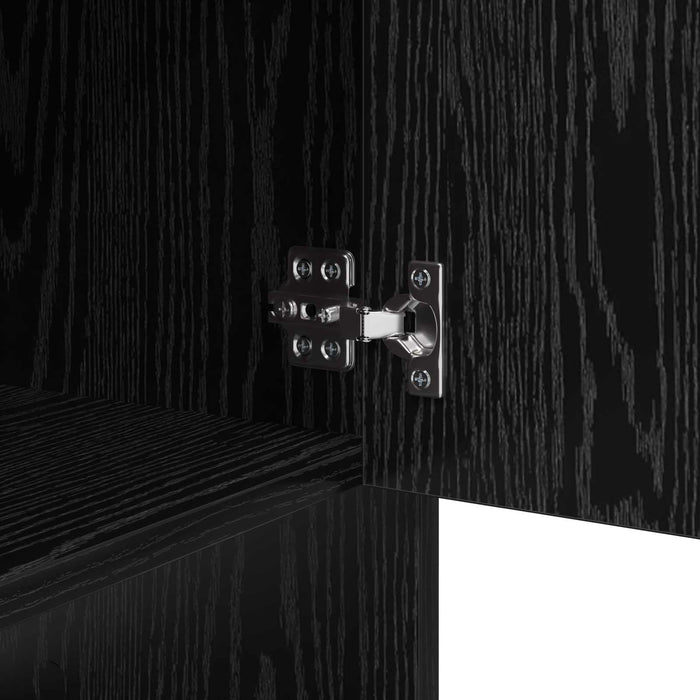 Bufet Stejar Negru 97 x 29 x 75 cm Lemn compozit - WALTI WALTI