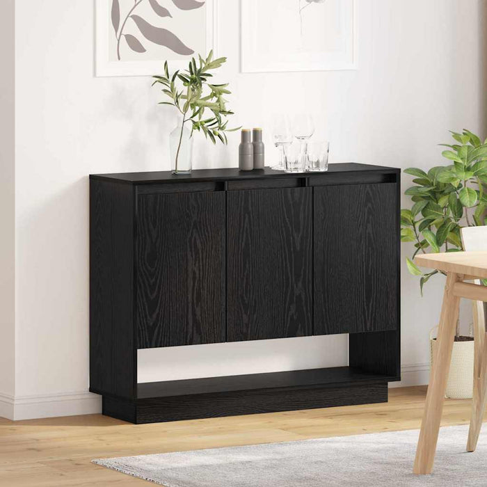 Bufet Stejar Negru 97 x 29 x 75 cm Lemn compozit - WALTI WALTI