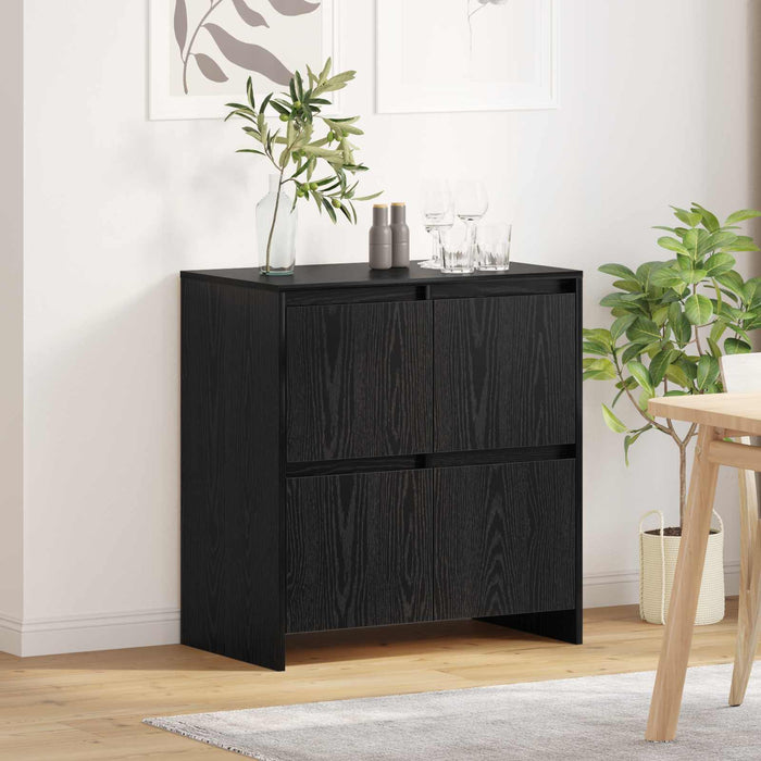 Bufet Stejar Negru 70 x 41 x 75 cm Lemn compozit - WALTI WALTI