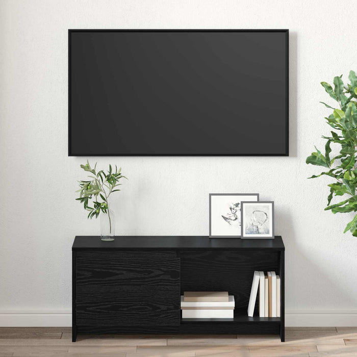 Set comodă TV Stejar Negru 90 x 35 x 40 cm Lemn compozit - WALTI WALTI