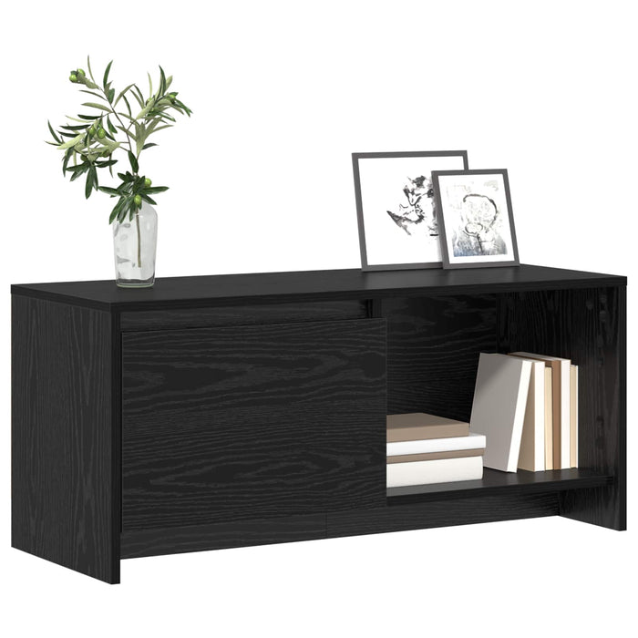 Set comodă TV Stejar Negru 90 x 35 x 40 cm Lemn compozit - WALTI WALTI