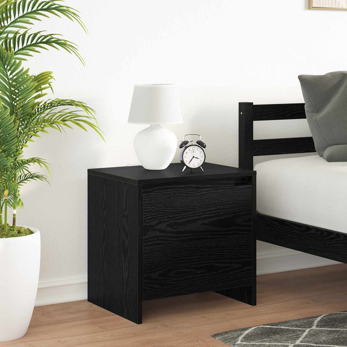 Dulap de noapte Stejar Negru 45 x 34 x 44,5 cm Lemn compozit - WALTI WALTI